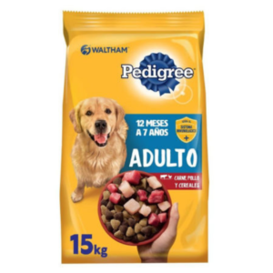 Pedigree Perro Adulto Raza Mediana y Grande Carne Bolsa 15kg